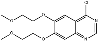 4-氯-6,7-二(2-甲氧基乙氧基)喹唑啉 结构式