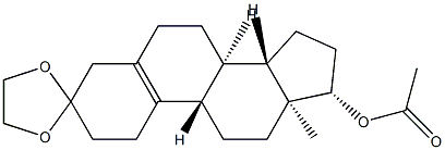 17β-Acetyloxyestr-5(10)-en-3-one ethylene acetal 结构式