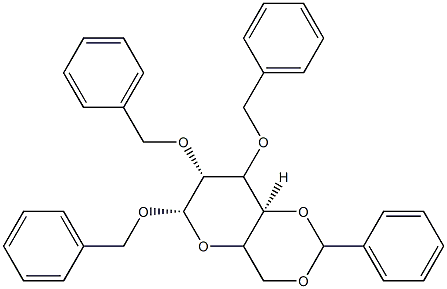 Benzyl 2,3-Di-O-benzyl-4,6-O-benzylidene-β-D-glucopyranoside 结构式