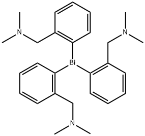 TRIS[2-[(DIMETHYLAMINO)METHYL]PHENYL-C,N]BISMUTH 结构式