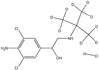 克伦特罗-D9 盐酸盐 结构式