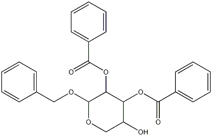 Benzyl β-L-arabinopyranoside 2,3-dibenzoate 结构式