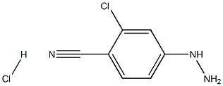 2-chloro-4-hydrazinylbenzonitrile hydrochloride 结构式