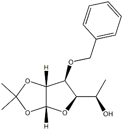 6-Deoxy-1-O,2-O-isopropylidene-3-O-benzyl-α-D-glucofuranose 结构式