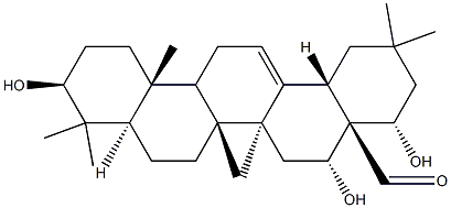 3β,16α,22α-Trihydroxyolean-12-en-28-al 结构式