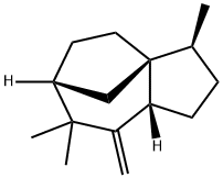 (3S)-2,3,4,5,6,7,8,8aα-Octahydro-3,7,7-trimethyl-8-methylene-1H-3aα,6α-methanoazulene 结构式