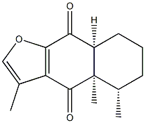 (4aR)-4a,5,6,7,8,8aβ-Hexahydro-3,4aβ,5β-trimethylnaphtho[2,3-b]furan-4,9-dione 结构式