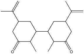 2,2'-Dimethyl-5,5'-bis(1-methylethenyl)-3,3'-bicyclohexane-1,1'-dione 结构式