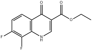 4-羟基-7,8-二氟喹啉-3-羧酸乙酯 结构式