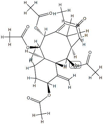 (1R)-2α,5α,9α,10β-Tetraacetoxytaxa-4(20),11-diene-13-one 结构式