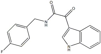 N-[(-4-FLUOROPHENYL)METHYL]-Α-OXO-1H-INDOLE-3-ACETAMIDE 结构式