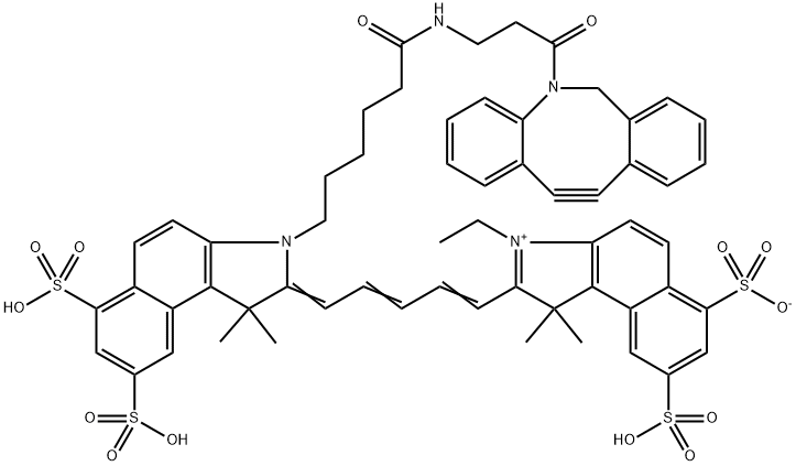 磺化CY5.5-二苯基环辛炔 结构式