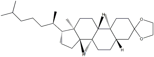 Spiro[1,3-dioxolane-2,3'-[5α]cholestane] 结构式