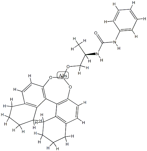 1-{(2R)-1-[(11BR)-8,9,10,11,12,13,14,15-八氢二萘并[2,1-D:1',2'-F][1,3,2]二氧磷杂七-4-基氧基]丙-2-基}-3-苯基脲 结构式