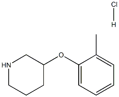 3-(邻甲苯氧基)哌啶盐酸盐 结构式