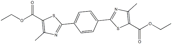 1,4-双(5-乙氧基羰基-4-甲基-2-噻唑基)苯 结构式