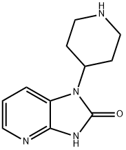 1,3-二氢-1-(4-哌啶基)-2H-咪唑并[4,5-B]吡啶-2-酮 结构式