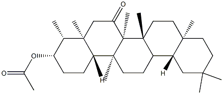 3β-Hydroxy-D:A-friedooleanan-7-one acetate 结构式