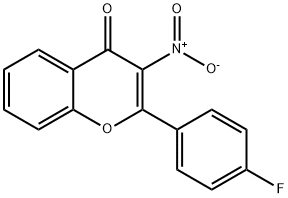 4H-1-Benzopyran-4-one,2-(4-fluorophenyl)-3-nitro-(9CI) 结构式