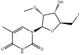 5'-Deoxy-5'-iodo-2'-O-methyl-5-methyluridine 结构式