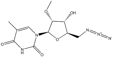 5'-Azido-5'-deoxy-2'-O-methyl-5-methyluridine 结构式