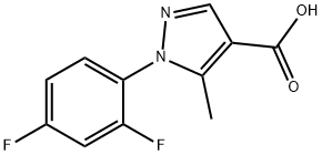 1-(2,4-二氟苯基)-5-甲基-1H-吡唑-4-羧酸 结构式