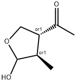 Ethanone, 1-[(3R,4R)-tetrahydro-5-hydroxy-4-methyl-3-furanyl]-, rel- (9CI) 结构式