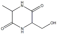 2,5-Piperazinedione,3-(hydroxymethyl)-6-methyl-(6CI,7CI,8CI,9CI) 结构式
