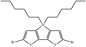 2,6-二溴-4,4-二己基-4H-硅杂环戊二烯并[3,2-B:4,5-B']二噻吩 结构式