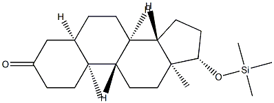 17β-(Trimethylsiloxy)-5β-androstan-3-one 结构式