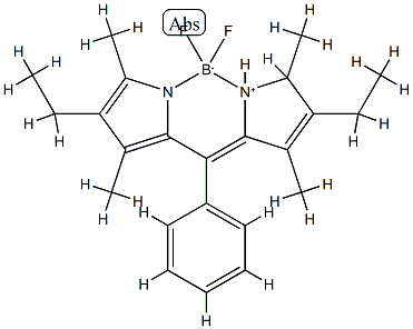 1,3,5,7,8-五甲基-2,6-二乙基-8-苯基-PYRROMETHENE-DIFLUOROBORATE 结构式