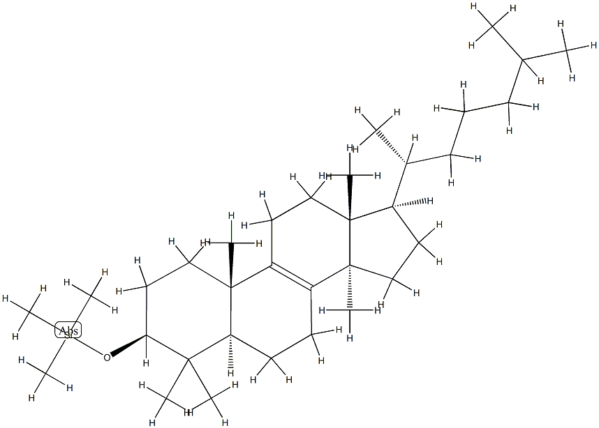 3β-[(Trimethylsilyl)oxy]lanost-8-ene 结构式