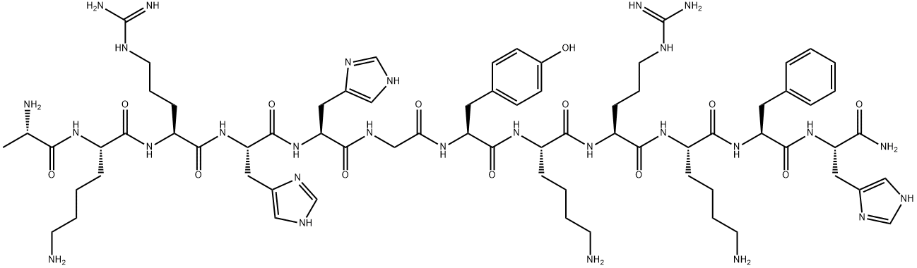 AKRHHGYKRKFH-NH2 结构式
