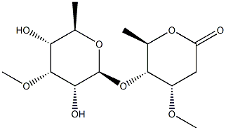 6-DEOXY-3-O-METHYL-BETA-ALLOPYRANOSYL(1-4)-BETA-CYMARONIC ACID DELTA-LACTONE 结构式