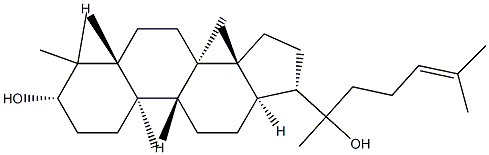 (20ξ)-5α-Dammara-24-ene-3β,20-diol 结构式