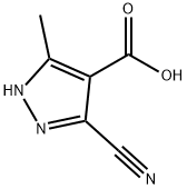 1H-Pyrazole-4-carboxylicacid,3-cyano-5-methyl-(9CI) 结构式