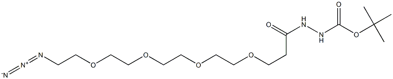 Azido-PEG4- Boc-Hydrazide 结构式