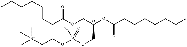 3-二(辛酰氧基)丙基2-(三甲基铵基)乙基磷酸酯 结构式