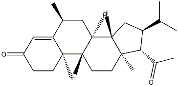 16α-Isopropyl-6α-methylprogesterone 结构式