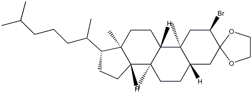 2α-Bromo-5α-cholestan-3-one ethylene acetal 结构式