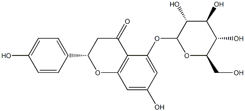 Naringenin 5-O-β-D-glucopyranoside 结构式