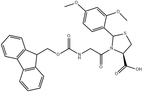 (9H-Fluoren-9-yl)MethOxy]Carbonyl Gly-Cysteine(Psi(Dmp,H)pro)-OH 结构式