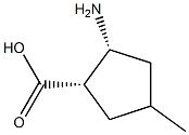 Cyclopentanecarboxylic acid, 2-amino-4-methyl-, (1R,2S)-rel-[partial]- (9CI) 结构式