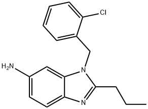 1-(2-Chlorobenzyl)-2-propyl-1H-benzo[d]imidazol-6-amine 结构式