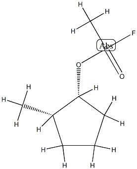 Phosphonofluoridic acid, methyl-, (1R,2S)-2-methylcyclopentyl ester, rel- (9CI) 结构式