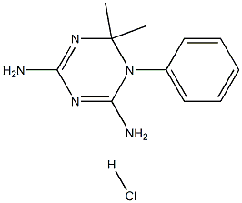 6,6-二甲基-1-苯基-1,6-二氢-1,3,5-三嗪-2,4-二胺盐酸盐 结构式