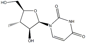 1-(3'-iodo-3'-deoxyarabinofuranosyl)uracil 结构式