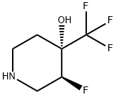 (3S,4S)-3-氟-4-(三氟甲基)哌啶-4-醇 结构式