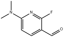 2-氟-6-二甲氨基吡啶-3-甲醛 结构式