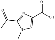 2-乙酰基-1-甲基-1H-咪唑-4-羧酸 结构式